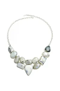 Gümüş Dendritik Opal Gerdanlık